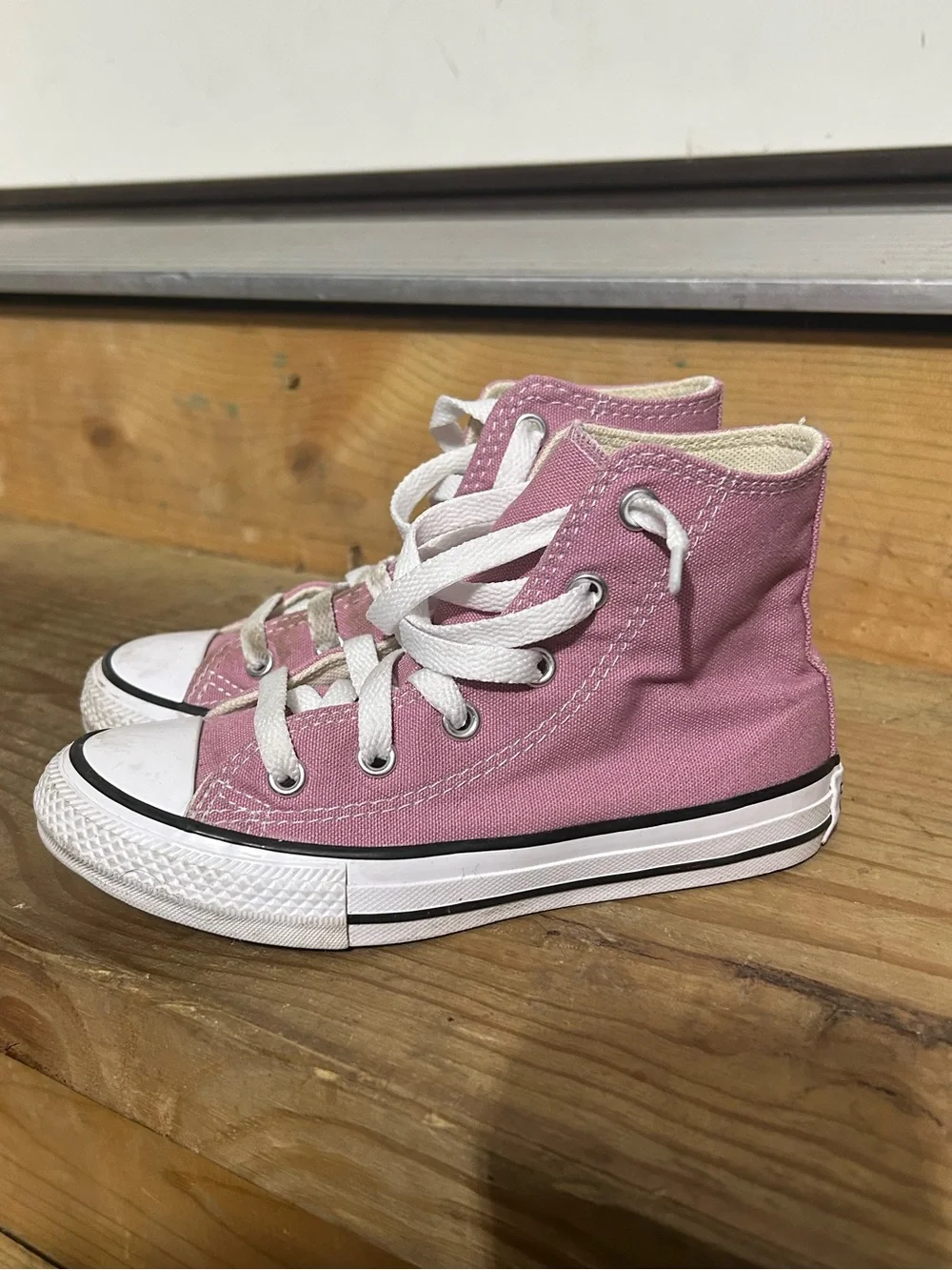 Converse Kids Rose Pink High-Top Sneakers - 12